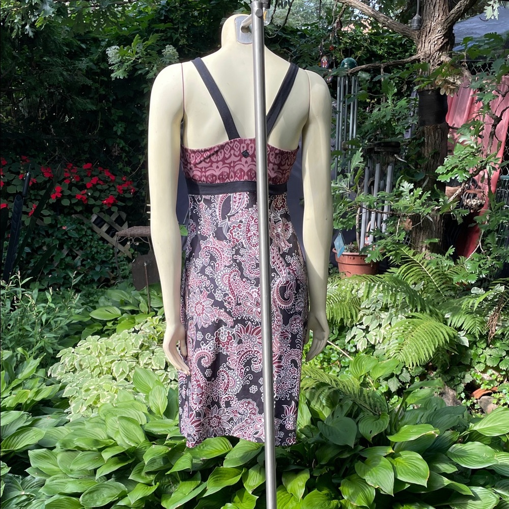 Prana Pink and Black Paisley Midi Dress - Picture 4 of 10